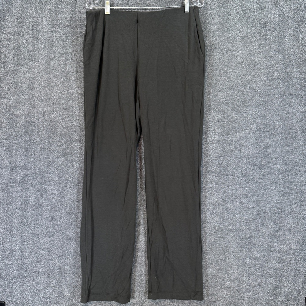 J.Jill Luxe Tencel Pants Women Small Green Straight Leg Stretch Casual Comfort